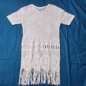 Sharon Anthony Lifestyles Fringe Knit Dress Size 10